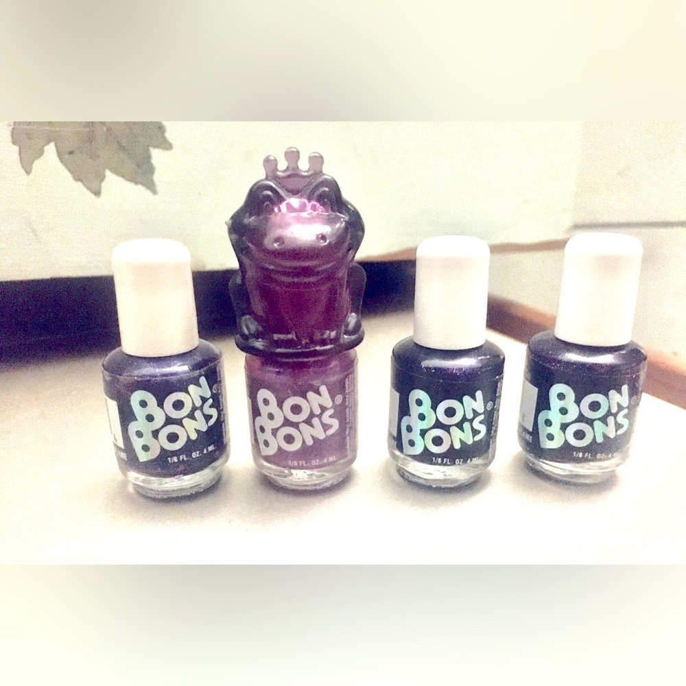 *SOLD*FREE WITH PURCHASE* 4ml Bon Bons Purple Nail Polish Set (4)